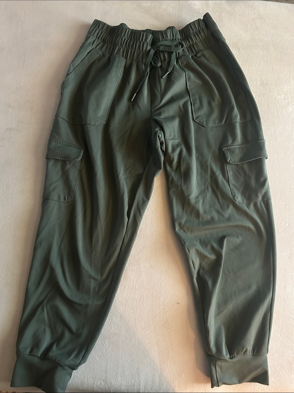 Mondetta Olive Green Cargo Joggers with Drawstring Waist